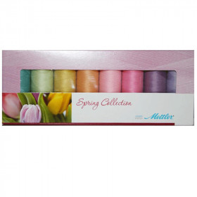 Coffret de 8 bobines de fils Mettler Seralon Spring Collection