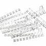 500 glisseurs asymétriques pour rail rideau blanc DS, KS
