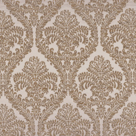 Tissu jacquard Vérone Juliette taupe Camengo