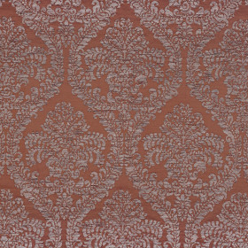 Tissu jacquard Vérone Juliette terracota Camengo