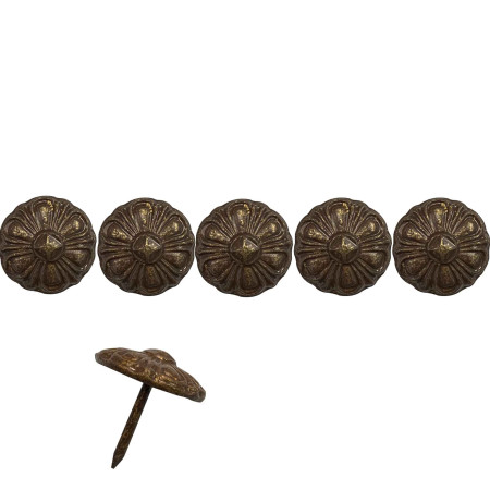 Clous de tapissier (lot de 75) LENTILLE  18 mm BRONZE RENAISSANCE