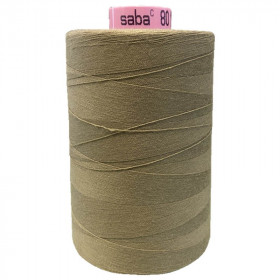 Boite de 5 bobines de fil SABA 80 marron très clair 268 - 5000ml