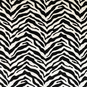 Tissu velours Animal africa noir et blanc