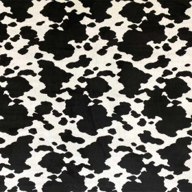 Tissu velours Animal normande noir et blanc Casal