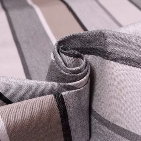 Tissu haute résistance stripes quadri grey Sunbrella