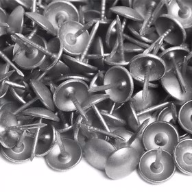 1000 Clous tapissier Aluminium Brossé Lentille Fer 11 mm