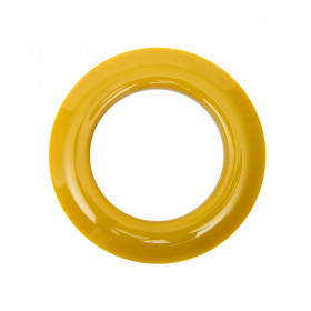 8 Oeillets rideaux à clipser Jaune Moutarde Glossy Ø44 mm