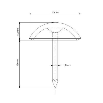 CLOUS TAPISSIER Ø20 mm par 500