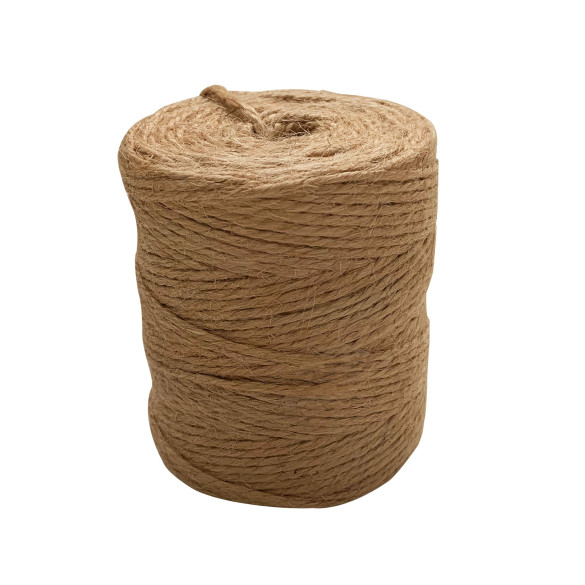 Pelote Ficelle Jute + Cuivre 200g - Naturel, Ø2mm, ~150m