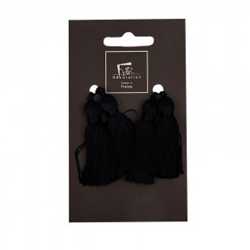 Pompon Brillant pour rideaux Noir