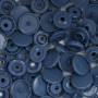 25 boutons pression sans couture bleu barbeau 12,4 mm