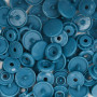 25 boutons pression sans couture bleu canard 12,4 mm