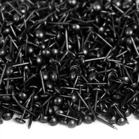 1000 Clous tapissier Noir Mat Perle Fer 4,5mm