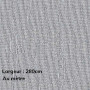 Voilage Polyester M140 Aluminisé Gris 280cm, le mètre