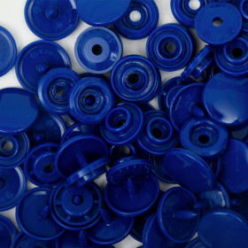 25 boutons pression sans couture bleu foncé 12,4 mm