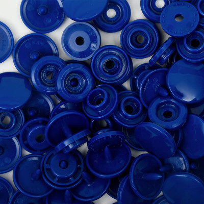 25 boutons pression sans couture bleu foncé 12,4 mm