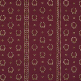 Tissu jacquard empire masséna rouge empire Casal