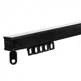 Rail rideau CS Noir sur mesure avec accessoires Forest de 191 cm à 580 cm