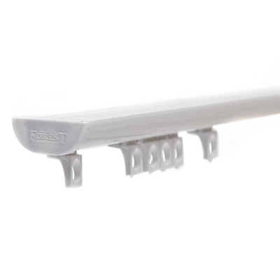 Rail rideau DS blanc sur mesure avec accessoires Forest de 30 cm à 190 cm
