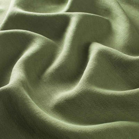 Tissu lin Stone Washed vert herbe 37 Jab