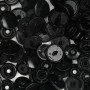 25 boutons pression sans couture noir 12,4mm