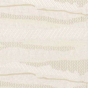 Tissu brodé Ukiyo Aso naturel Casamance