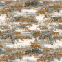 Tissu brodé Ritournelle Abstraction taupe Casamance