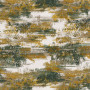 Tissu brodé Ritournelle Abstraction olive Casamance