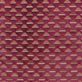 Tissu jacquard Ukiyo Uroko bordeaux Casamance