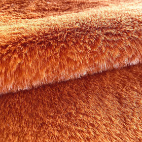 Tissu fourrure Tignes orangé Casal