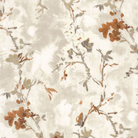 Voilage floral Ukiyo Cerisiers mordore Casamance 290 cm