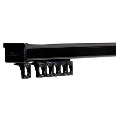 Rail rideau KS Noir sur mesure avec accessoires Forest de 30 cm à 190 cm