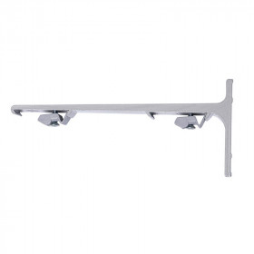 Support mural double Smart Klick aluminium 15 cm pour rail rideau DS - CS - KS - Gris