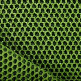 Tissu résille matelassée 3D mesh vert en 140 cm - le mètre