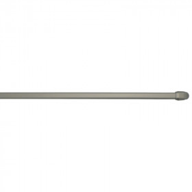 Barre de vitrage extensible plate embout ovale nickel givré 70 à 110 cm, lot de 2