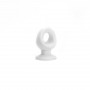 10 Glisseurs ronds pivotants pour rail rideau CRS Ø20/28 mm - Blanc