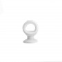 10 Glisseurs ronds pivotants pour rail rideau CRS Ø20/28 mm - Blanc
