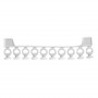10 Glisseurs ronds pivotants pour rail rideau CRS Ø20/28 mm - Blanc