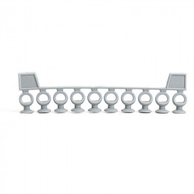 10 Glisseurs ronds pivotants pour rail rideau CRS Ø20/28 mm - Gris