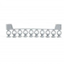 10 Glisseurs ronds pivotants pour rail rideau CRS Ø20/28 mm - Gris