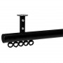 Rail rideau CRS Noir Ø20 mm sur mesure avec accessoires - Forest - 191 cm à 290 cm