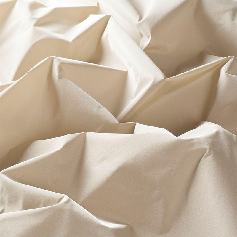 Tissu Taffetas Vichy Beige Gris - 1.50m De Large, 35m De Long, France
