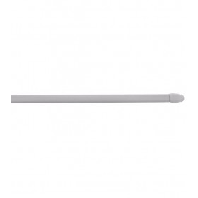 Barre de vitrage extensible plate embout ovale blanc 70 à 110 cm