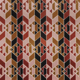 Tissu velours Jackson Square terracotta Camengo