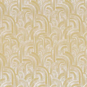 Tissu brodé Garden District jaune Camengo