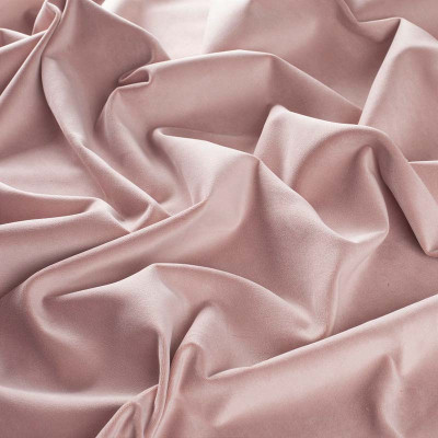 Tissu velours Lennox rose pastel 066 Jab