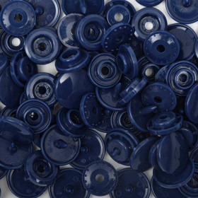 25 boutons pression sans couture bleu marine 12,4 mm