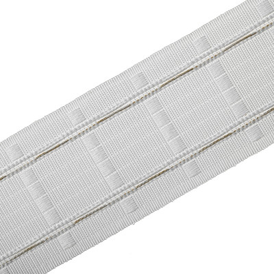 Ruflette à plis automatiques Kirsch 75 mm Blanche - Au mètre