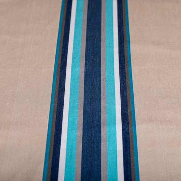 Toile De Transat Rayures Blanc/bleu - 43 Cm De Large, 100% Dralon Acrylique, Vendue Au Mètre, Pour Chaises Longues Et Chiliennes