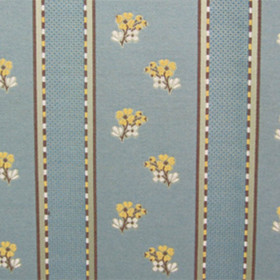 Tissu siège Nivéole turquoise bouton d'or Casal